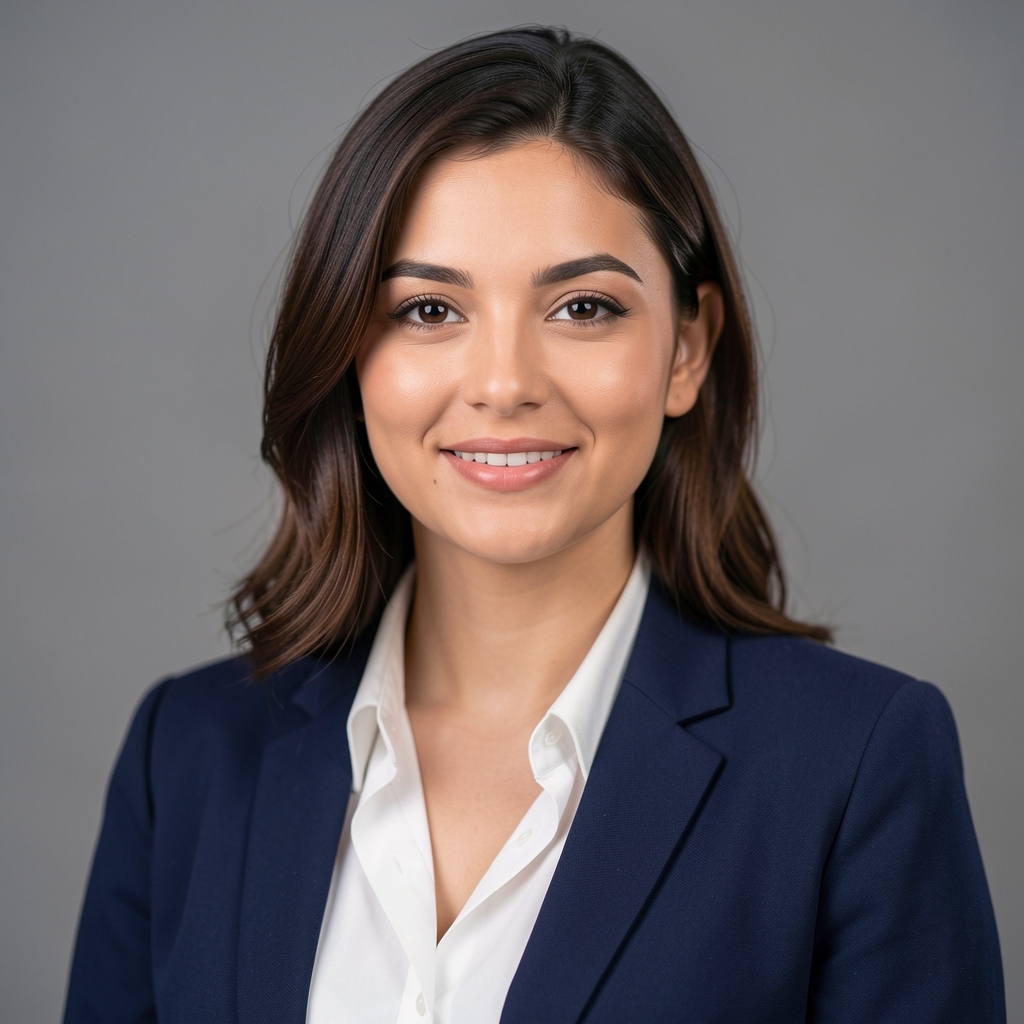 Portrait de Nathalie Vidal, économiste et journaliste de Draskel, assise à son bureau avec des documents d'analyse économique en arrière-plan
