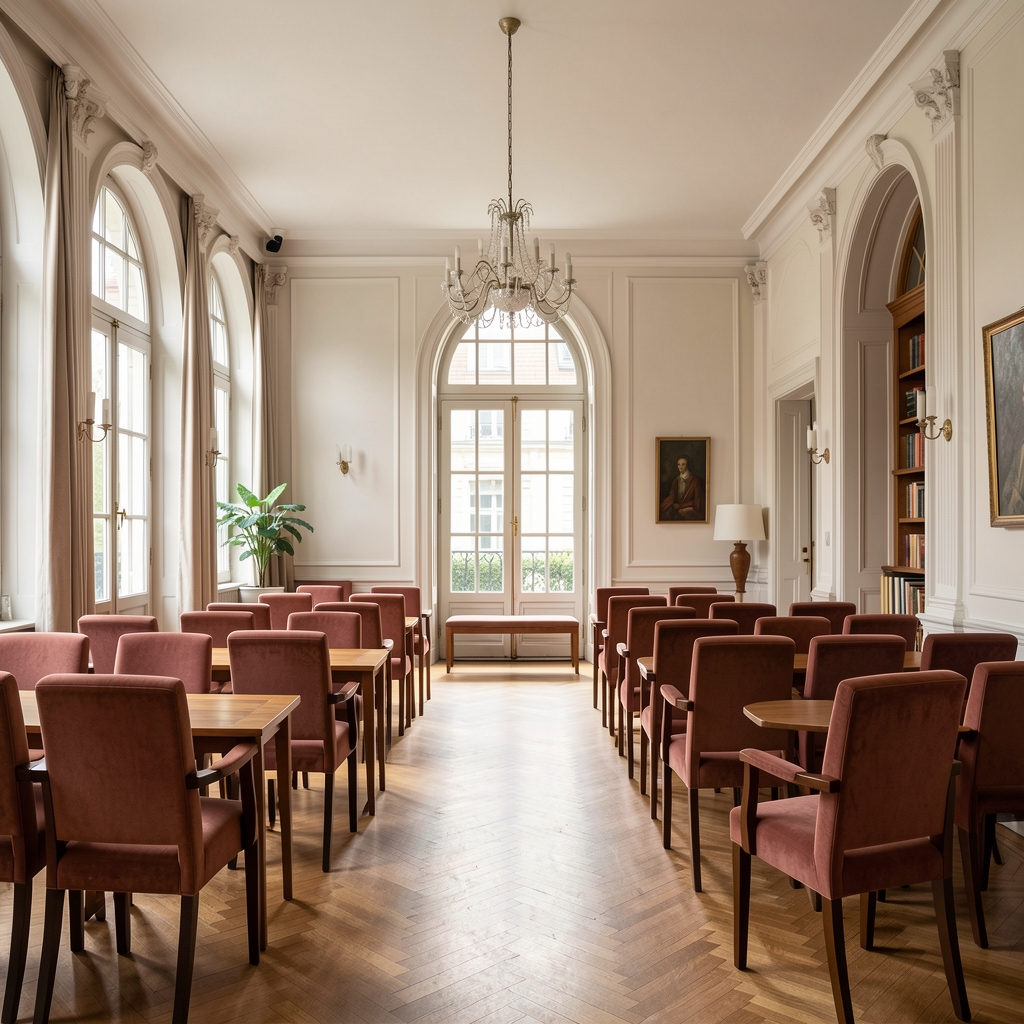 Salle d'attente de cabinet médical en milieu rural français avec patients de tout âge attendant une consultation dans un décor simple